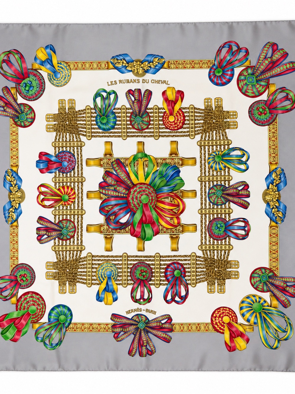 Hermes  90cm Silk Square Scarf with Multicolor